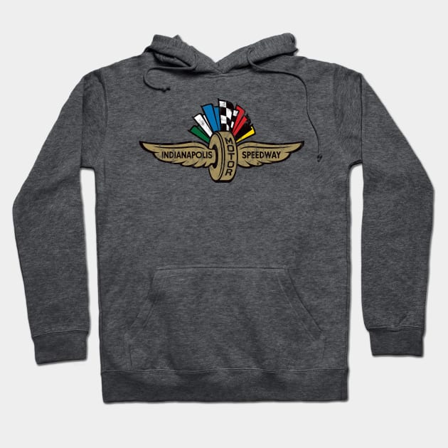 Indianapolis Motor Speedway Distressed Logo Hoodie by StebopDesigns